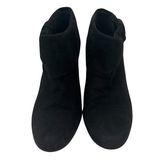 Kate Spade Black Leather Suede Bow Cuff Booties Size 9 - Picture 3 of 7